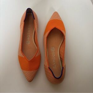 Rothy's Orange Women's Flats The Point Slip On Shoes in Retired Sherbet Sz. W9.5